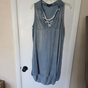 Velvet Heart High Low Denim Dress
